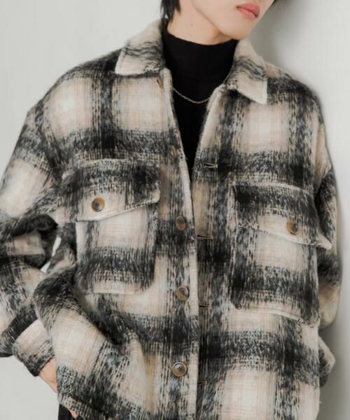 SENSE OF PLACE by URBAN RESEARCH / センスオブプレイス バイ アーバンリサーチ ブルゾン | シャギーチェックCPOブルゾン | 詳細1