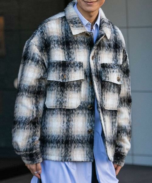 SENSE OF PLACE by URBAN RESEARCH / センスオブプレイス バイ アーバンリサーチ ブルゾン | シャギーチェックCPOブルゾン | 詳細10