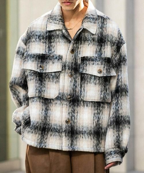 SENSE OF PLACE by URBAN RESEARCH / センスオブプレイス バイ アーバンリサーチ ブルゾン | シャギーチェックCPOブルゾン | 詳細23