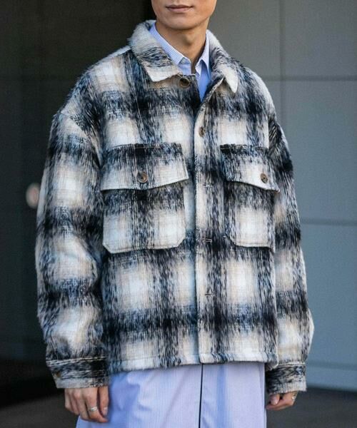 SENSE OF PLACE by URBAN RESEARCH / センスオブプレイス バイ アーバンリサーチ ブルゾン | シャギーチェックCPOブルゾン | 詳細8