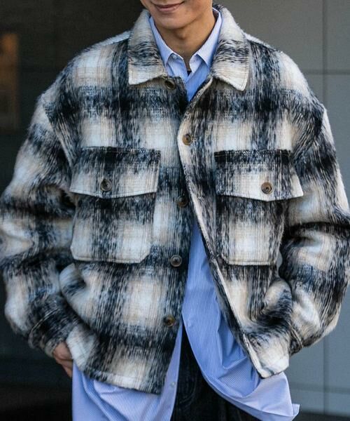 SENSE OF PLACE by URBAN RESEARCH / センスオブプレイス バイ アーバンリサーチ ブルゾン | シャギーチェックCPOブルゾン | 詳細9