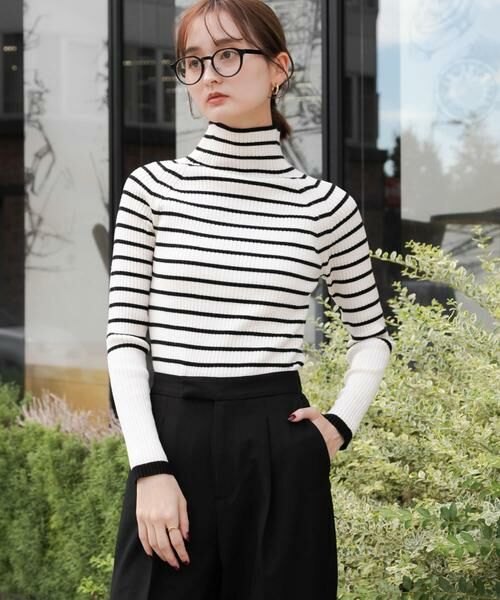 SENSE OF PLACE by URBAN RESEARCH / センスオブプレイス バイ アーバンリサーチ ニット・セーター | 『一部WEB限定』ストレッチリブハイネックセーター | 詳細13