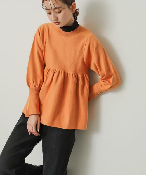 SENSE OF PLACE by URBAN RESEARCH / センスオブプレイス バイ アーバンリサーチ ニット・セーター | ストレッチペプラムセーター | 詳細3