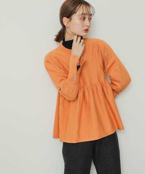 SENSE OF PLACE by URBAN RESEARCH / センスオブプレイス バイ アーバンリサーチ ニット・セーター | ストレッチペプラムセーター | 詳細4