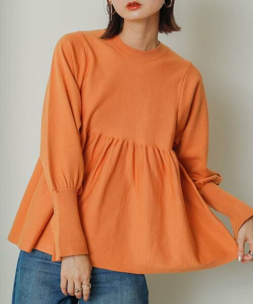 SENSE OF PLACE by URBAN RESEARCH / センスオブプレイス バイ アーバンリサーチ ニット・セーター | ストレッチペプラムセーター | 詳細9