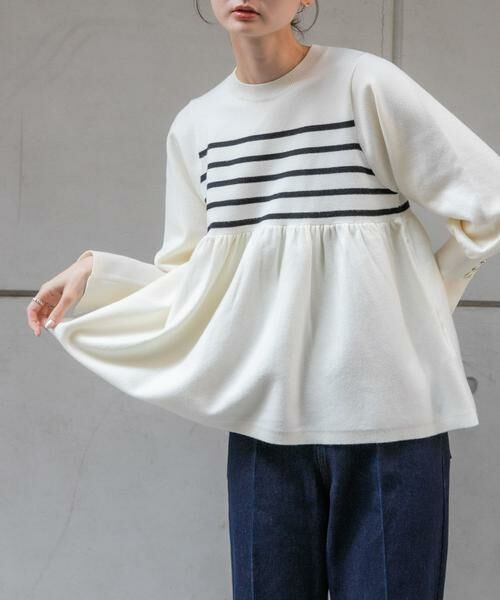 SENSE OF PLACE by URBAN RESEARCH / センスオブプレイス バイ アーバンリサーチ ニット・セーター | ストレッチペプラムセーター | 詳細27