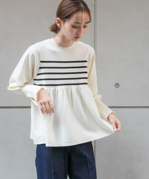 SENSE OF PLACE by URBAN RESEARCH / センスオブプレイス バイ アーバンリサーチ ニット・セーター | ストレッチペプラムセーター | 詳細28