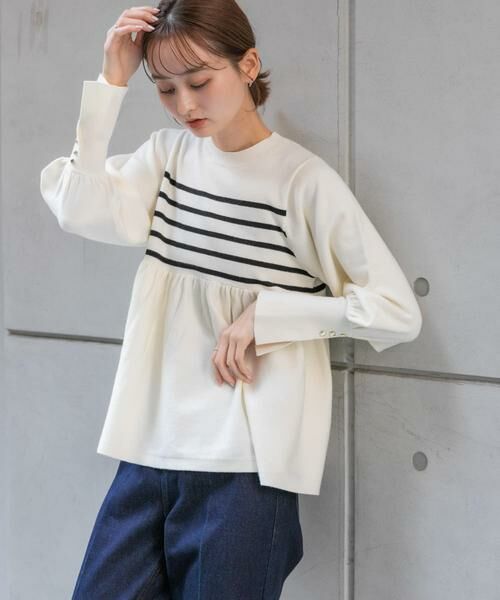 SENSE OF PLACE by URBAN RESEARCH / センスオブプレイス バイ アーバンリサーチ ニット・セーター | ストレッチペプラムセーター | 詳細29