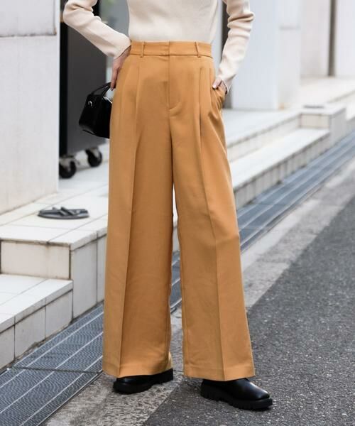 SENSE OF PLACE by URBAN RESEARCH / センスオブプレイス バイ アーバンリサーチ その他パンツ | 『TALLサイズ/WEB限定』ウールライクダブルタックワイドパンツ | 詳細1