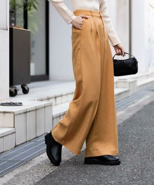SENSE OF PLACE by URBAN RESEARCH / センスオブプレイス バイ アーバンリサーチ その他パンツ | 『TALLサイズ/WEB限定』ウールライクダブルタックワイドパンツ | 詳細2
