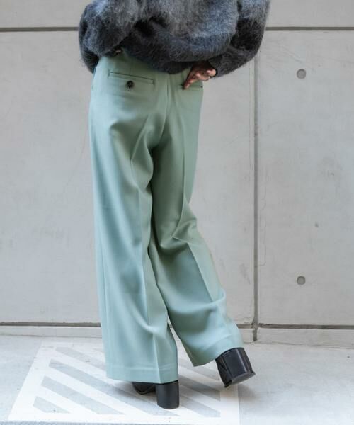 SENSE OF PLACE by URBAN RESEARCH / センスオブプレイス バイ アーバンリサーチ その他パンツ | 『TALLサイズ/WEB限定』ウールライクダブルタックワイドパンツ | 詳細12
