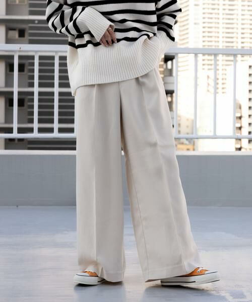 SENSE OF PLACE by URBAN RESEARCH / センスオブプレイス バイ アーバンリサーチ その他パンツ | 『TALLサイズ/WEB限定』ウールライクダブルタックワイドパンツ | 詳細19