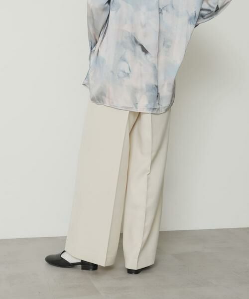 SENSE OF PLACE by URBAN RESEARCH / センスオブプレイス バイ アーバンリサーチ その他パンツ | 『TALLサイズ/WEB限定』ウールライクダブルタックワイドパンツ | 詳細28