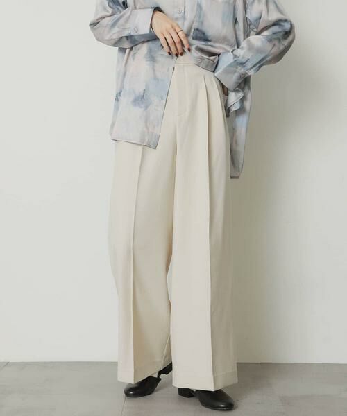 SENSE OF PLACE by URBAN RESEARCH / センスオブプレイス バイ アーバンリサーチ その他パンツ | 『TALLサイズ/WEB限定』ウールライクダブルタックワイドパンツ | 詳細25