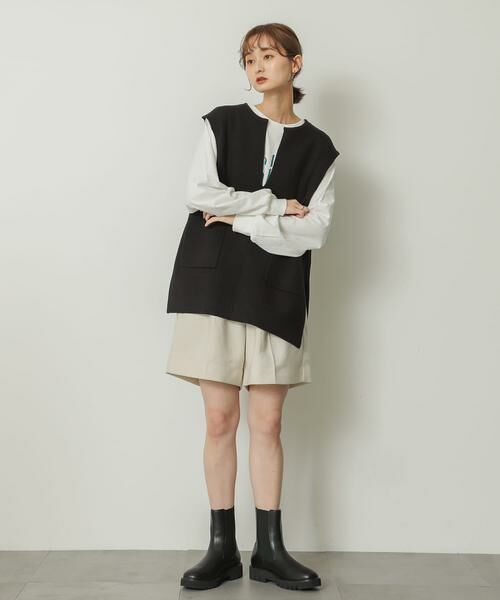 SENSE OF PLACE by URBAN RESEARCH / センスオブプレイス バイ アーバンリサーチ ショート・ハーフ・半端丈パンツ | ウールライクバミューダパンツ | 詳細4