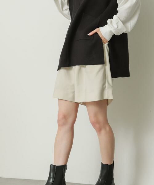 SENSE OF PLACE by URBAN RESEARCH / センスオブプレイス バイ アーバンリサーチ ショート・ハーフ・半端丈パンツ | ウールライクバミューダパンツ(アイボリー)