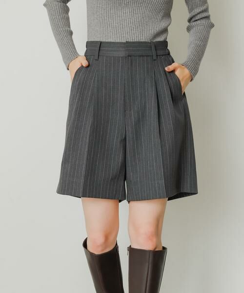 SENSE OF PLACE by URBAN RESEARCH / センスオブプレイス バイ アーバンリサーチ ショート・ハーフ・半端丈パンツ | ウールライクバミューダパンツ(グレー系その他)