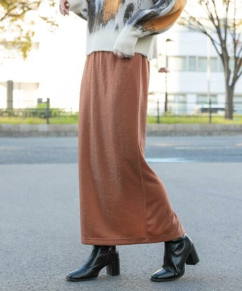 SENSE OF PLACE by URBAN RESEARCH / センスオブプレイス バイ アーバンリサーチ スカート | ラメアイラインスカート(ブラウン)