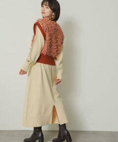 SENSE OF PLACE by URBAN RESEARCH / センスオブプレイス バイ アーバンリサーチ ワンピース | フリンジベストレイヤードニットワンピース