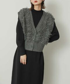 SENSE OF PLACE by URBAN RESEARCH / センスオブプレイス バイ アーバンリサーチ ワンピース | フリンジベストレイヤードニットワンピース