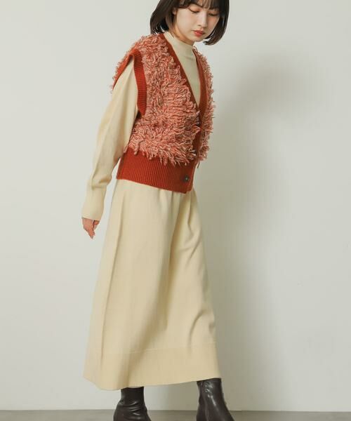 SENSE OF PLACE by URBAN RESEARCH / センスオブプレイス バイ アーバンリサーチ ワンピース | フリンジベストレイヤードニットワンピース | 詳細2