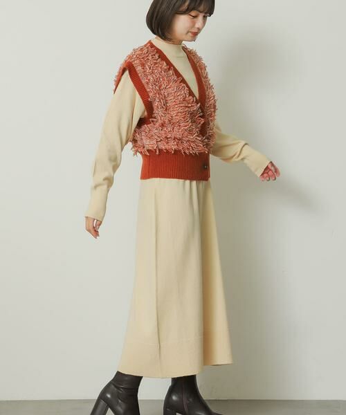 SENSE OF PLACE by URBAN RESEARCH / センスオブプレイス バイ アーバンリサーチ ワンピース | フリンジベストレイヤードニットワンピース | 詳細3