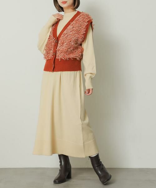 SENSE OF PLACE by URBAN RESEARCH / センスオブプレイス バイ アーバンリサーチ ワンピース | フリンジベストレイヤードニットワンピース | 詳細5