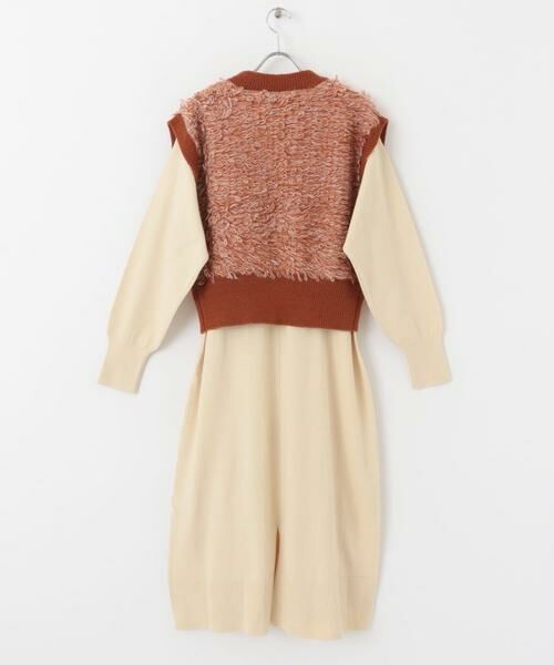 SENSE OF PLACE by URBAN RESEARCH / センスオブプレイス バイ アーバンリサーチ ワンピース | フリンジベストレイヤードニットワンピース | 詳細9