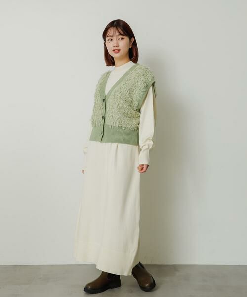SENSE OF PLACE by URBAN RESEARCH / センスオブプレイス バイ アーバンリサーチ ワンピース | フリンジベストレイヤードニットワンピース | 詳細15