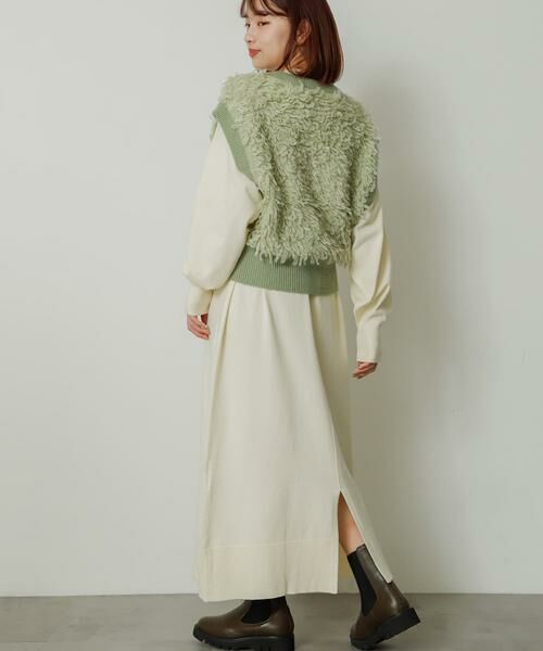 SENSE OF PLACE by URBAN RESEARCH / センスオブプレイス バイ アーバンリサーチ ワンピース | フリンジベストレイヤードニットワンピース | 詳細16