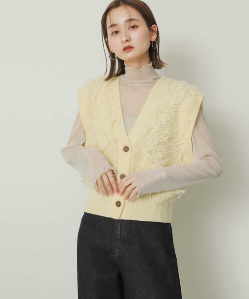 SENSE OF PLACE by URBAN RESEARCH / センスオブプレイス バイ アーバンリサーチ ワンピース | フリンジベストレイヤードニットワンピース | 詳細24