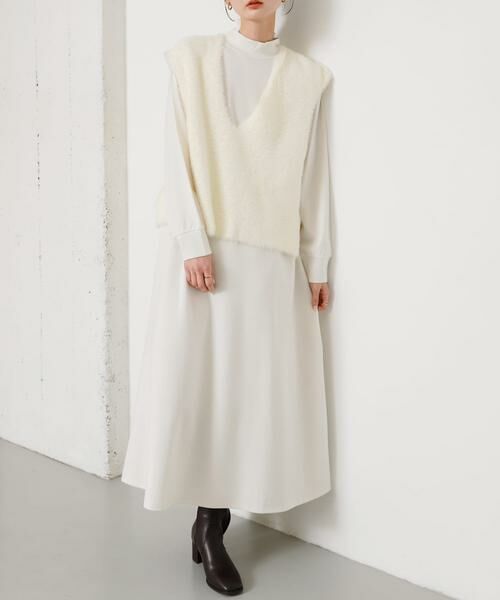 SENSE OF PLACE by URBAN RESEARCH / センスオブプレイス バイ アーバンリサーチ ワンピース | シャギーベストレイヤードワンピース | 詳細4