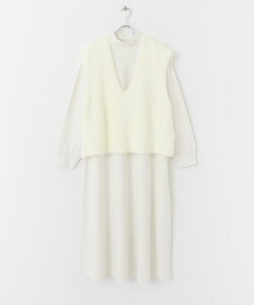 SENSE OF PLACE by URBAN RESEARCH / センスオブプレイス バイ アーバンリサーチ ワンピース | シャギーベストレイヤードワンピース | 詳細7