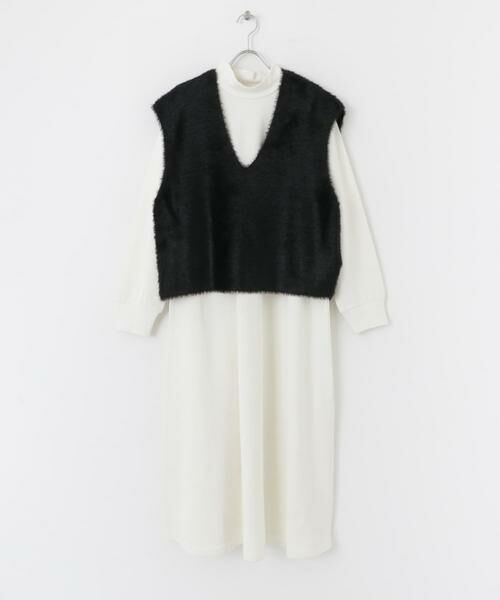 SENSE OF PLACE by URBAN RESEARCH / センスオブプレイス バイ アーバンリサーチ ワンピース | シャギーベストレイヤードワンピース | 詳細22