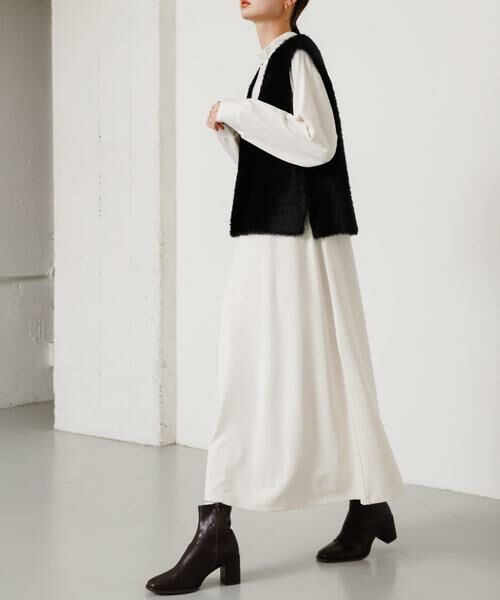 SENSE OF PLACE by URBAN RESEARCH / センスオブプレイス バイ アーバンリサーチ ワンピース | シャギーベストレイヤードワンピース | 詳細10