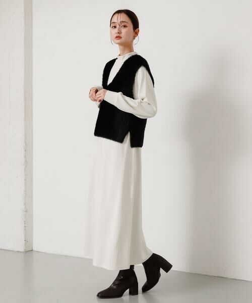 SENSE OF PLACE by URBAN RESEARCH / センスオブプレイス バイ アーバンリサーチ ワンピース | シャギーベストレイヤードワンピース | 詳細13
