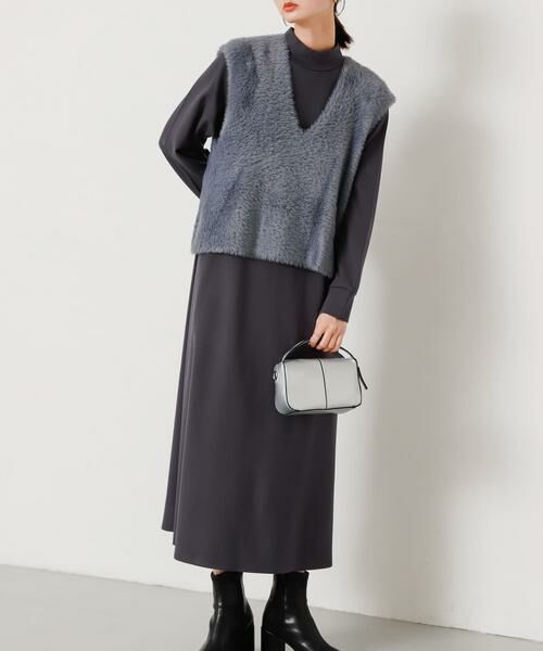 SENSE OF PLACE by URBAN RESEARCH / センスオブプレイス バイ アーバンリサーチ ワンピース | シャギーベストレイヤードワンピース | 詳細26