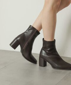 SENSE OF PLACE by URBAN RESEARCH / センスオブプレイス バイ アーバンリサーチ ブーツ（ショート丈） | 『4サイズ展開』『晴雨兼用』スクエアトウセンターシームストレッチブーツ