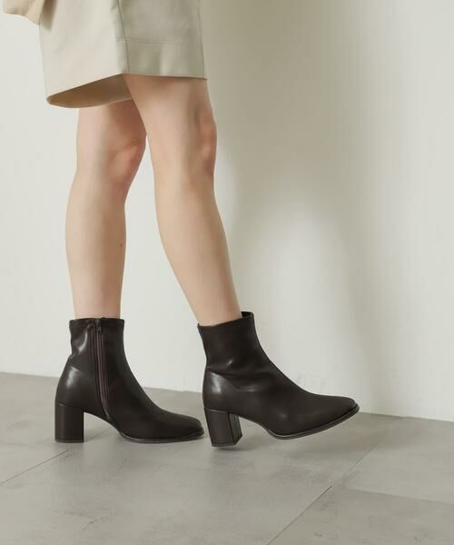 SENSE OF PLACE by URBAN RESEARCH / センスオブプレイス バイ アーバンリサーチ ブーツ（ショート丈） | 『4サイズ展開』『晴雨兼用』スクエアトウセンターシームストレッチブーツ | 詳細3