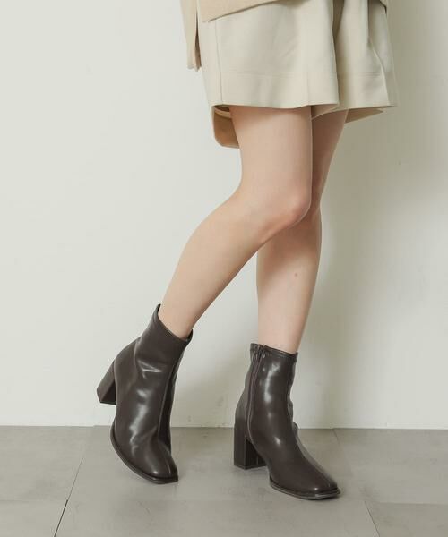 SENSE OF PLACE by URBAN RESEARCH / センスオブプレイス バイ アーバンリサーチ ブーツ（ショート丈） | 『4サイズ展開』『晴雨兼用』スクエアトウセンターシームストレッチブーツ | 詳細4