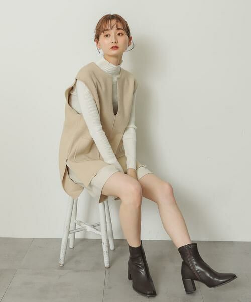 SENSE OF PLACE by URBAN RESEARCH / センスオブプレイス バイ アーバンリサーチ ブーツ（ショート丈） | 『4サイズ展開』『晴雨兼用』スクエアトウセンターシームストレッチブーツ | 詳細6