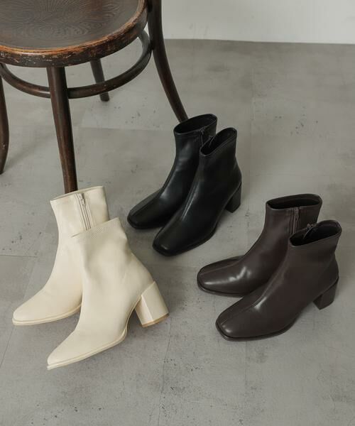 SENSE OF PLACE by URBAN RESEARCH / センスオブプレイス バイ アーバンリサーチ ブーツ（ショート丈） | 『4サイズ展開』『晴雨兼用』スクエアトウセンターシームストレッチブーツ | 詳細22