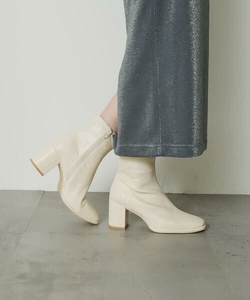 SENSE OF PLACE by URBAN RESEARCH / センスオブプレイス バイ アーバンリサーチ ブーツ（ショート丈） | 『4サイズ展開』『晴雨兼用』スクエアトウセンターシームストレッチブーツ | 詳細25