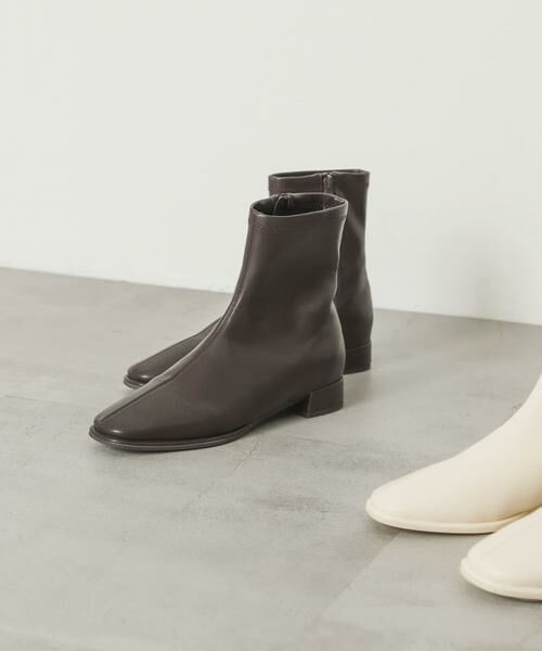SENSE OF PLACE by URBAN RESEARCH / センスオブプレイス バイ アーバンリサーチ ブーツ（ショート丈） | 『4サイズ展開』『晴雨兼用』スクエアトウセンターシームストレッチローブーツ | 詳細13