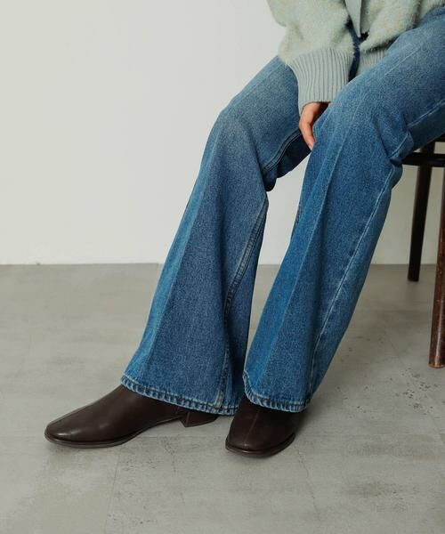 SENSE OF PLACE by URBAN RESEARCH / センスオブプレイス バイ アーバンリサーチ ブーツ（ショート丈） | 『4サイズ展開』『晴雨兼用』スクエアトウセンターシームストレッチローブーツ | 詳細2