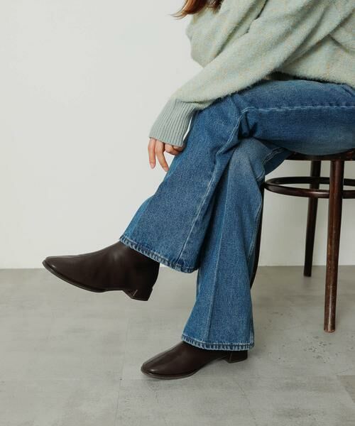 SENSE OF PLACE by URBAN RESEARCH / センスオブプレイス バイ アーバンリサーチ ブーツ（ショート丈） | 『4サイズ展開』『晴雨兼用』スクエアトウセンターシームストレッチローブーツ | 詳細4