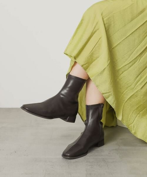 SENSE OF PLACE by URBAN RESEARCH / センスオブプレイス バイ アーバンリサーチ ブーツ（ショート丈） | 『4サイズ展開』『晴雨兼用』スクエアトウセンターシームストレッチローブーツ | 詳細7