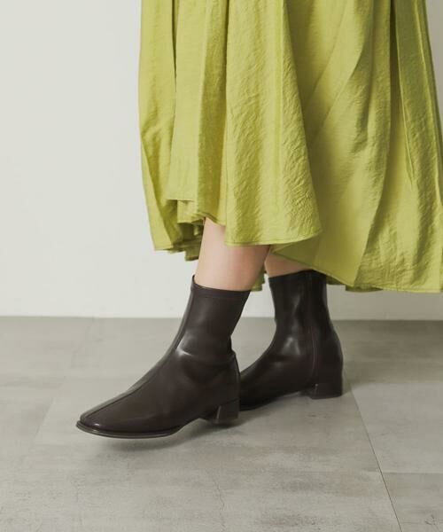 SENSE OF PLACE by URBAN RESEARCH / センスオブプレイス バイ アーバンリサーチ ブーツ（ショート丈） | 『4サイズ展開』『晴雨兼用』スクエアトウセンターシームストレッチローブーツ | 詳細8