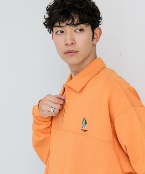 SENSE OF PLACE by URBAN RESEARCH / センスオブプレイス バイ アーバンリサーチ スウェット | 『別注』『ユニセックス』TeddyBear×SOP　テディベアハーフZIPスウェット | 詳細1