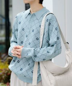 SENSE OF PLACE by URBAN RESEARCH / センスオブプレイス バイ アーバンリサーチ ニット・セーター | フラワージャガードニットポロ